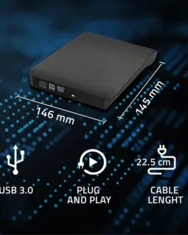 Alternative view of Qoltec Optical drive case CD/ DVD SATA,USB3.0 9.5mm