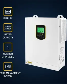 Alternative view of Qoltec Solar Inverter 2.5kVA Off Grid,100A,MPPT,LCD