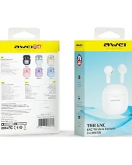 Alternative view of AWEI Bluetooth earphones 5.3 TWS ENC бял