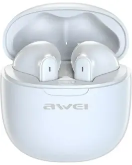 AWEI Bluetooth earphones 5.3 TWS ENC бял