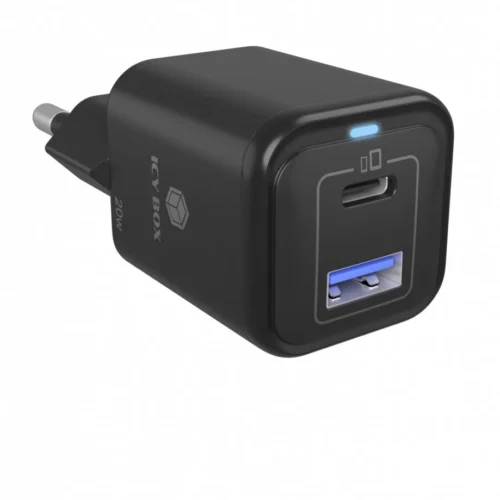 IcyBox USB зарядно IB-PS1020-PD USB 20W, 1x Type-C, 1xType-A