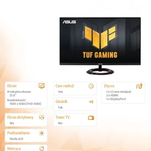 Asus Monitor 24 inch VG249Q3R IPS BK/1MS/EU/HDMI/180Hz