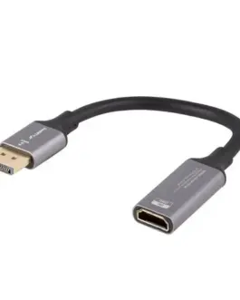 Lanberg Displayport(M)-HDMI(F)8K адаптер on a 20cm silver кабел