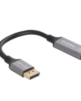 Lanberg Displayport(M)-HDMI(F)4K адаптер on a 20cm silver кабел