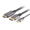 Lanberg HDMI(M)-Displaypor(M) кабел 1.8M 4K черен