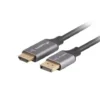 Lanberg Displayport(M)-HDMI(M) кабел 1M 4K черен and silver