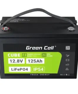 Alternative view of Green Cell LiFePO4 battery 125Ah 12V/12.8V 1600Wh