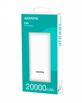 Alternative view of Adata външна батерия C20 20000mAh USB-C бял