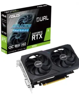 Asus видео карта GeForce RTX 3050 DUAL OC V2 8GB GDDR6 128Bit DVI-D/HDMI/DP