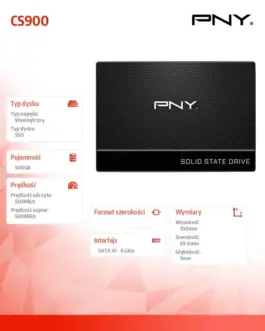 Alternative view of PNY SSD 500GB 2,5 S3 BULK SSD7CS900-500-SI