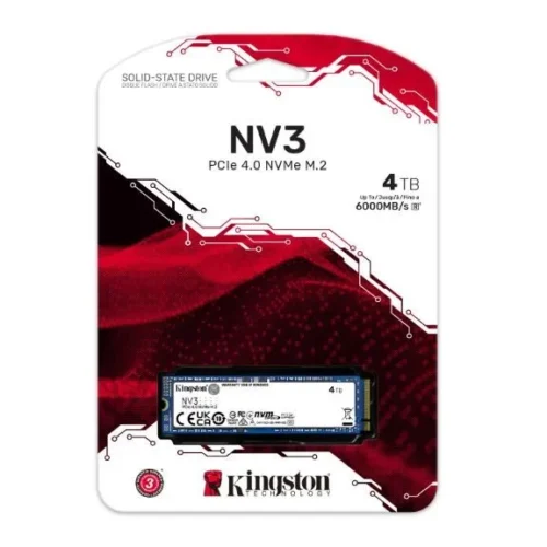 Kingston SSD диск NV3 4TB M.2 2280 PCI-e 4.0 NVMe 6000/5000