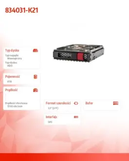 Alternative view of Hewlett Packard Enterprise Disc 8TB SAS 7.2K LFF LP 512e HDD 834031-K21
