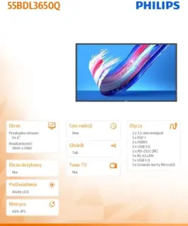 Philips Monitor 55BDL3650Q 55 inch Public display