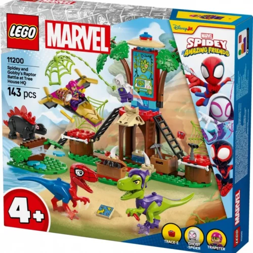 Alternative view of LEGO SPIDEY 11200 Spideys and Gobbys Raptor Battle at Tree House