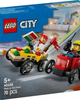 LEGO City 60458 Pizza vs. Fire Truck Race Car Pack