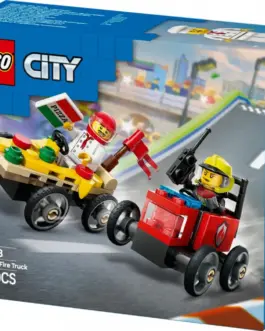 Alternative view of LEGO City 60458 Pizza vs. Fire Truck Race Car Pack