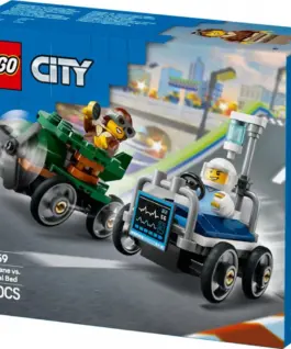 Alternative view of LEGO City 60459 Airplane vs. Hospital Bed Race Car Pack