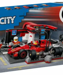 LEGO City 60443 F1 Pit Stop & Pit Crew with Ferrari Car