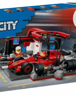 LEGO City 60443 F1 Pit Stop & Pit Crew with Ferrari Car