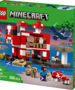 Alternative view of LEGO Bricks Minecraft 21270 The Mooshroom House