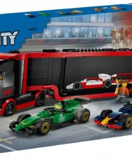 LEGO Bricks City 60445 F1 Truck with RB20 & AMR 24 F1 Cars