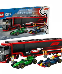 LEGO Bricks City 60445 F1 Truck with RB20 & AMR 24 F1 Cars