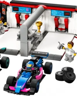Alternative view of LEGO F1 Garage & Mercedes-AMG & Alpine Cars