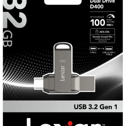 Alternative view of Lexar Pendrive Dual Drive D400 32GB USB-C/A 3.1 100MB/s