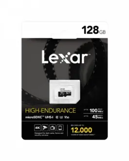 Alternative view of Lexar microSD High Endurance card 128GB C10 A1 U1 V30 100/45MB/s