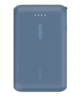 Belkin външна батерия BoostCharge 10k mAh 20w integrated кабел-C, port-C, blue