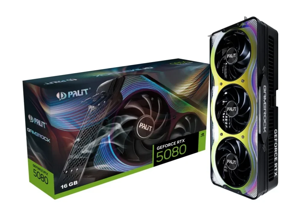 Palit видео карта GeForce RTX 5080 GameRock 16GB GDDR7 256bit 3DP/HDMI