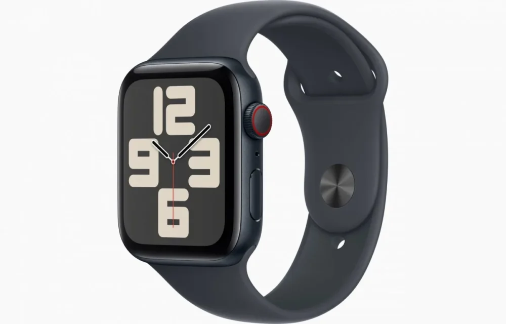 Apple Watch SE GPS + Cellular 44 mm Midnight Aluminium Case with Midnight Sport Band - M/L