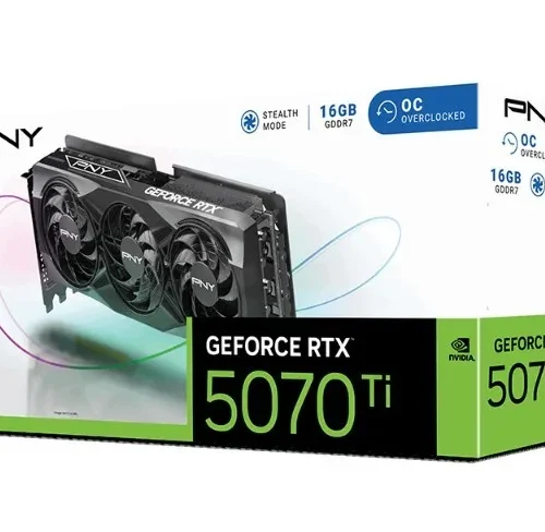 Alternative view of PNY видео карта GeForce RTX 5070 Ti OC 3F 16GB 256-bit 896GB/s