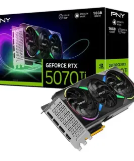 PNY видео карта GeForce RTX5070Ti OC 3F ARGB 16GB 256-bit 896G/s