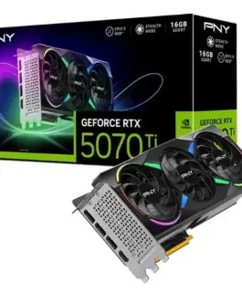PNY видео карта GeForce RTX5070Ti OC 3F ARGB 16GB 256-bit 896G/s
