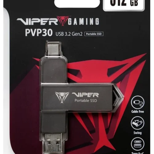 Patriot външен SSD 512GB PVP30 Duo Compact 1000/1000 MB/s USB 3.2 USB-C