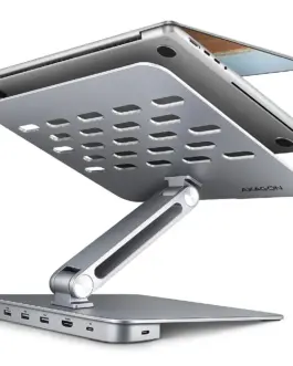 AXAGON HMC-STND USB hub 6in1 ALU stand for Лаптоп