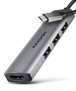 AXAGON HMC-H3A USB hub 4in1 5Gbps HDMI 3xUSB-A USB-