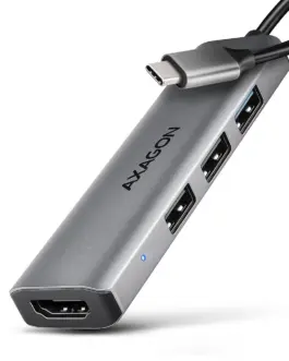 AXAGON HMC-H3A USB hub 4in1 5Gbps HDMI 3xUSB-A USB-