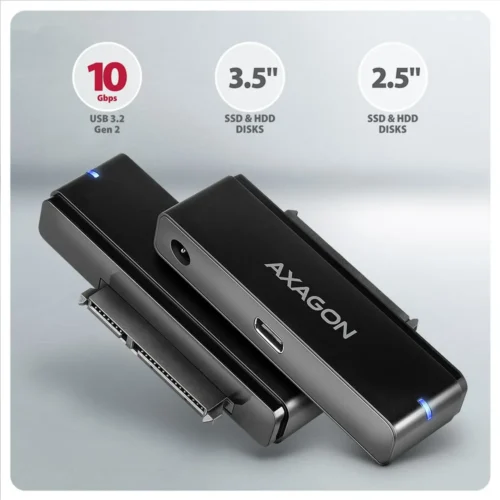 Alternative view of AXAGON ADSA-FPX адаптер USB-C 10Gbps SATA 6G 2.5/3.5