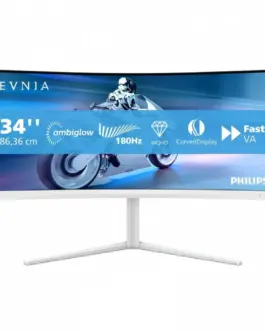 Philips Monitor 34 inches 34M2C5501A Curved VA 180Hz HDMIx2 DP HAS Ambiglow