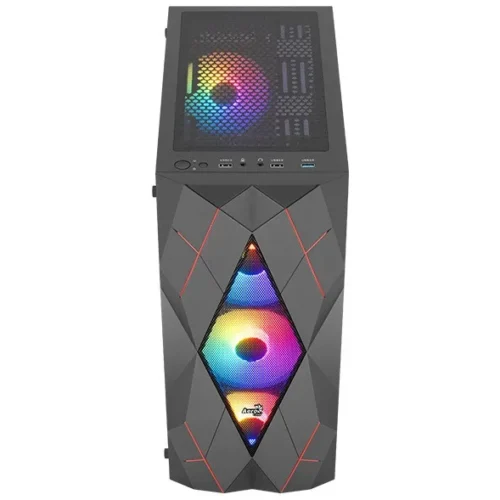 AeroCool Case AeroCool Volcan черен Mid Tower RGB