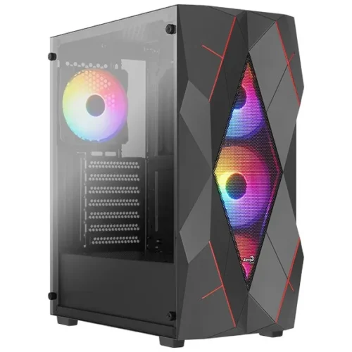 AeroCool Case AeroCool Volcan черен Mid Tower RGB