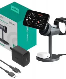 AUKEY LC-MC311 Wireless зарядно 3in1 15W USB-C