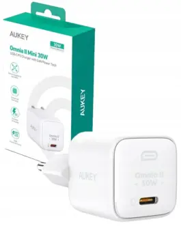 AUKEY мрежово зарядно PA-B1L бял Omnia II Mini1xUSB-C PowerDelivery 30W 5A