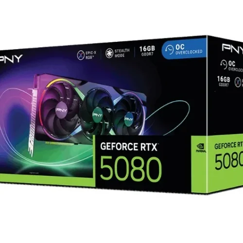 Alternative view of PNY видео карта GeForce RTX 5080 OC ARGB 3F 16GB 256-bit 960GB/s