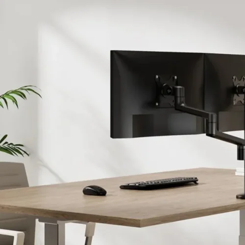 Neomounts DS60-425BL2 DESK MOUNT 2LCD 17-27inch 75×75-100×100 8kg 360