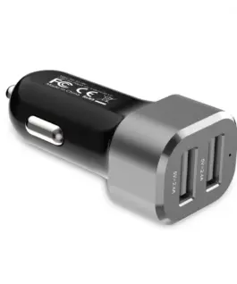 Alternative view of CRONG зарядно за кола 2xUSB 2.4A aluminium