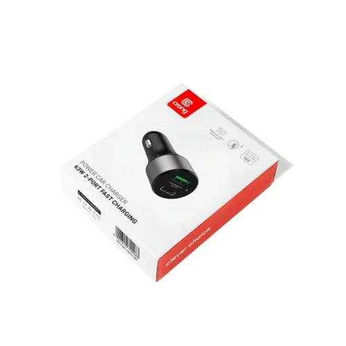 CRONG зарядно за кола USB-C PD 45W + USB QC 3.0 18W черен