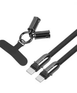 TB 2in1 USB C кабел 1m черен